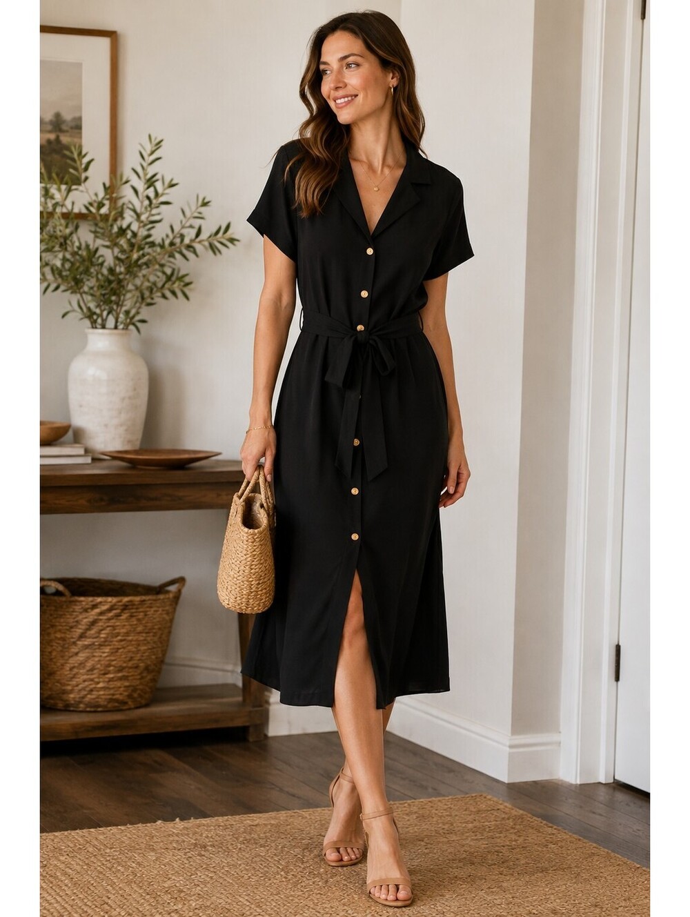 Nanette Nanette Lepore Women's Black Shirt Dress